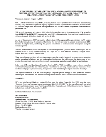 Press Note - Machines